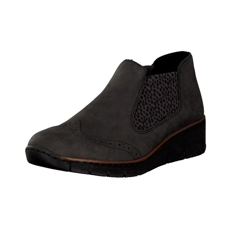 Damske Chelsea Cizmy Rieker 537Z3-45, Siva